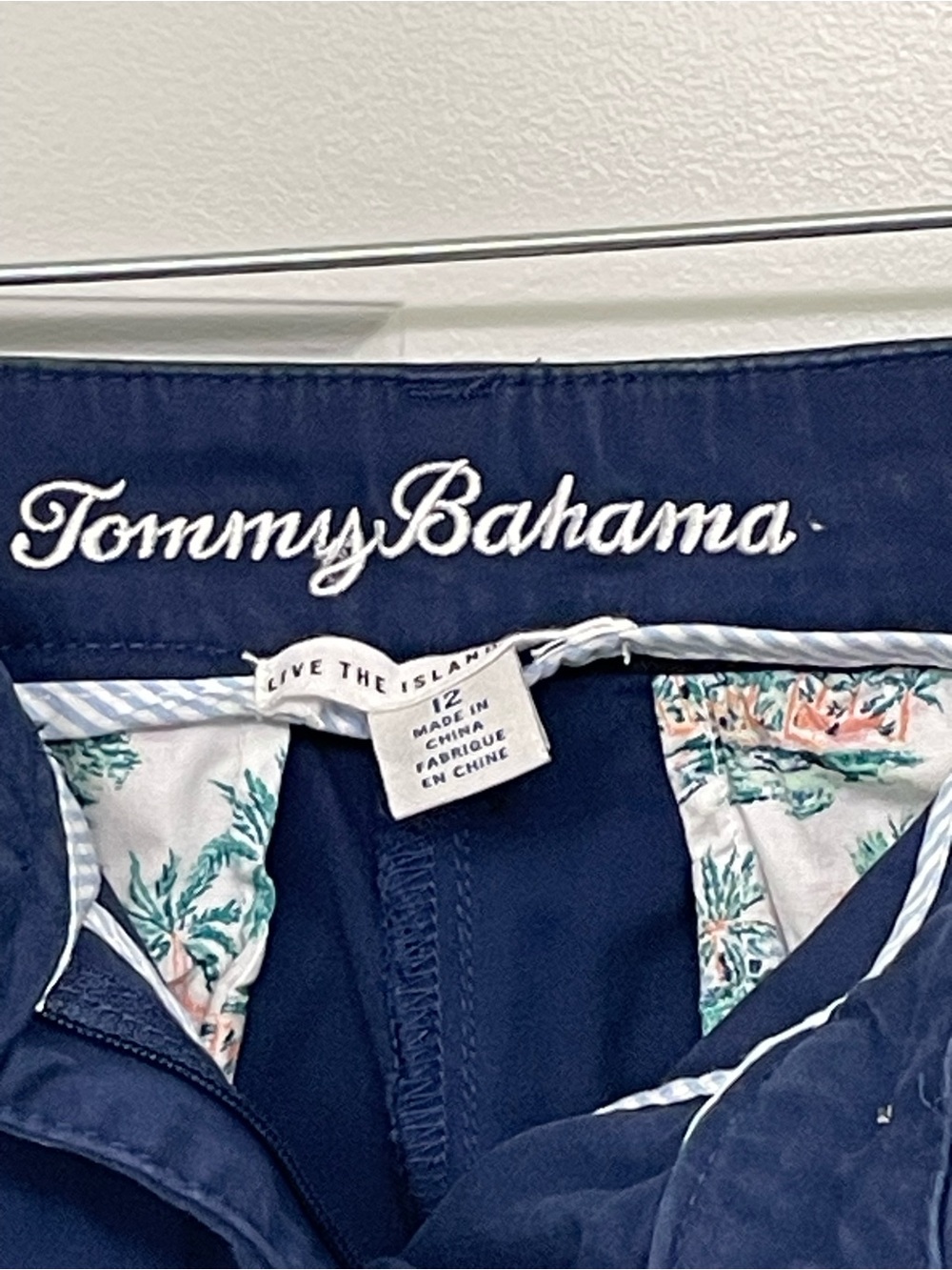 Tommy Bahama Women’s Boracay Navy Shorts with Floral Tropical Inner trim